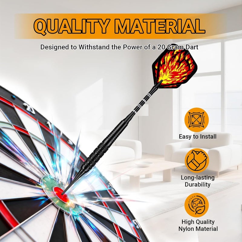 Wolftop 600 حزمة نقاط دارت ذات رأس ناعم - مجموعة ملحقات دارت بديلة بحجم خيط 2BA - أسود - Image 4